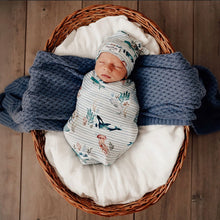 Load image into Gallery viewer, Whale | Snuggle Swaddle &amp; Beanie Set
