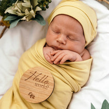 Load image into Gallery viewer, Gelato | Baby Jersey Wrap &amp; Beanie Set
